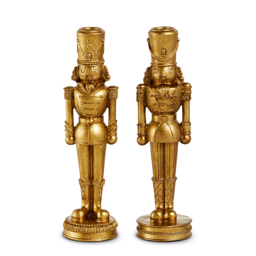 10" Nutcracker Candlesticks Set