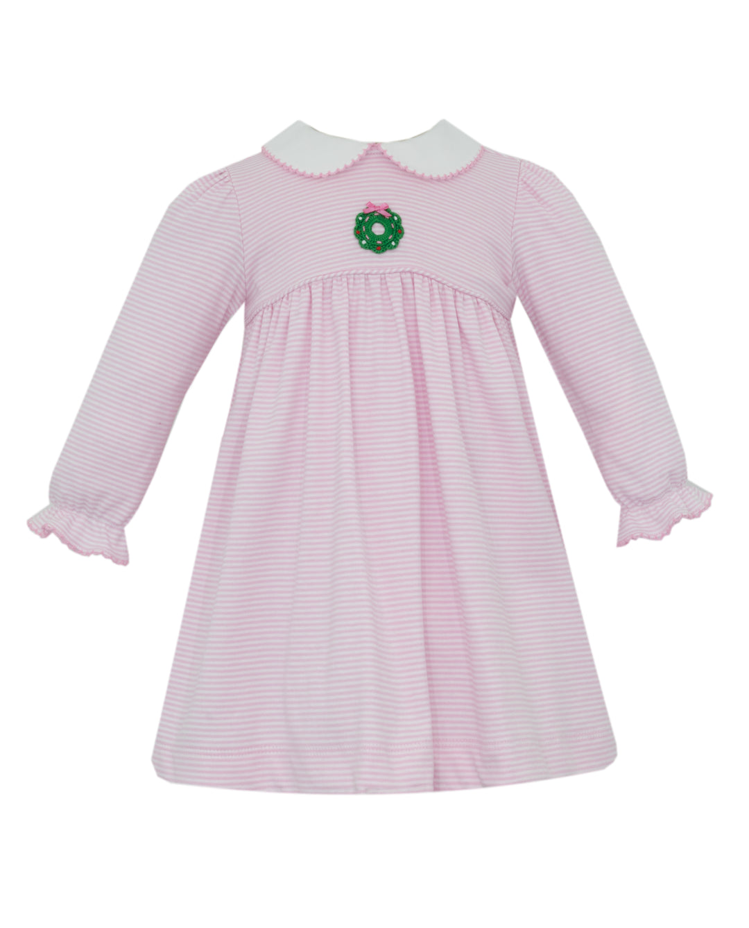 Pink Knit Stripe Dress - Wreath