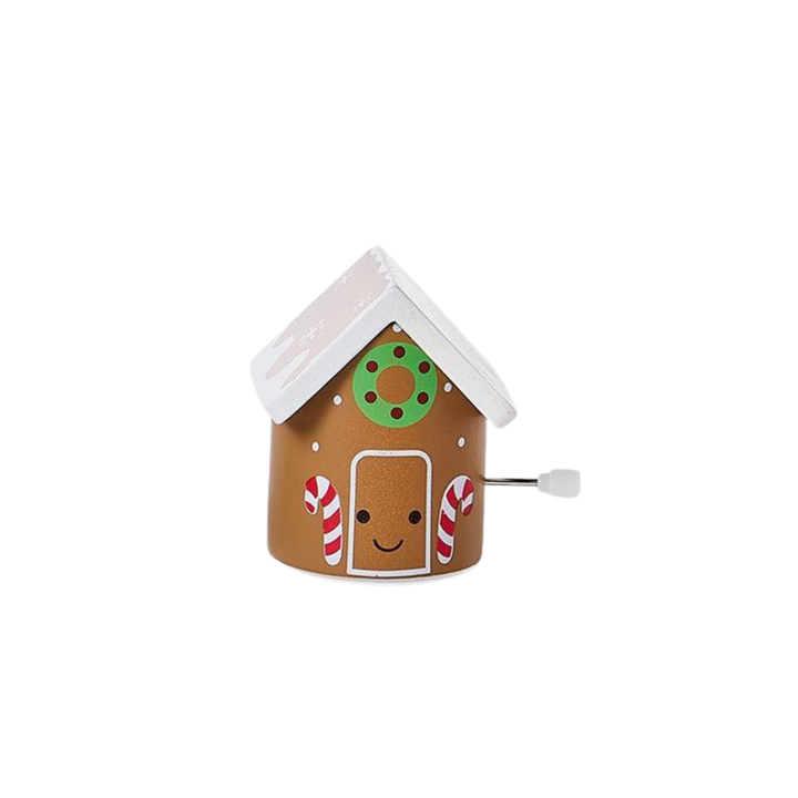 Christmas Wooden Wind Up Spinning Toy
