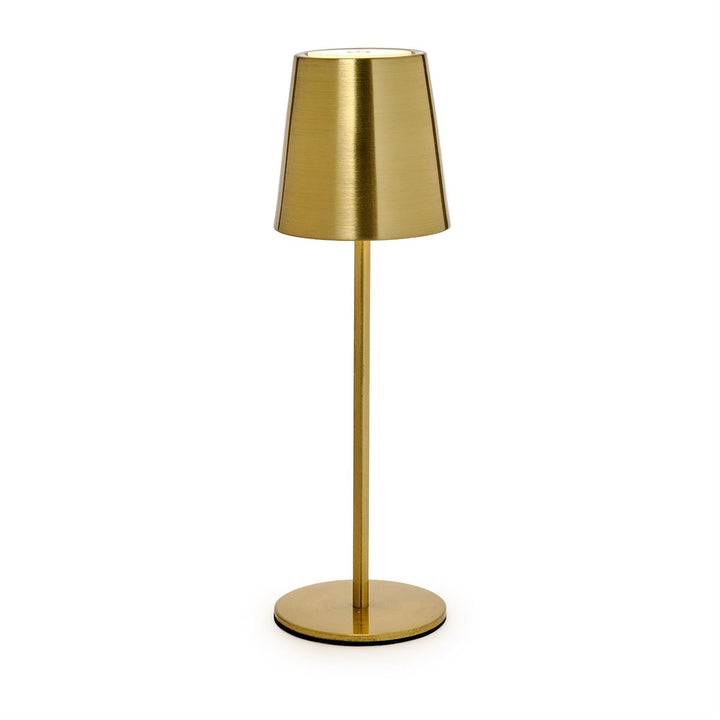 Cordless Gold Metallic Mini Table Lamp