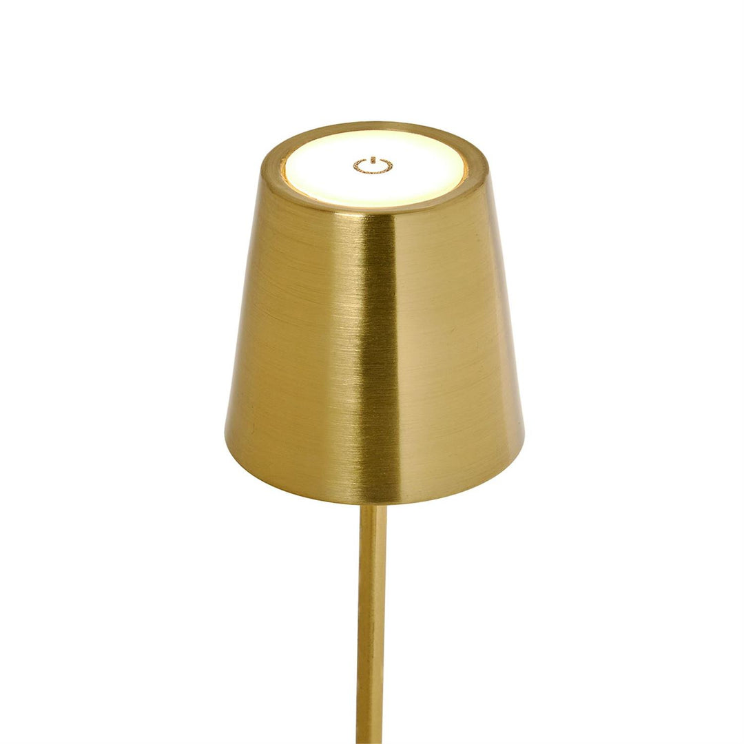 Cordless Gold Metallic Mini Table Lamp