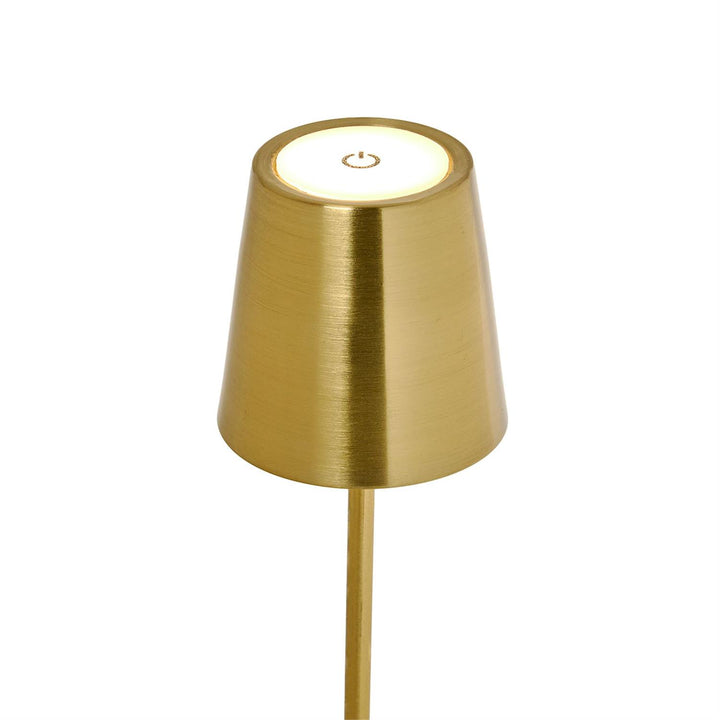 Cordless Gold Metallic Mini Table Lamp