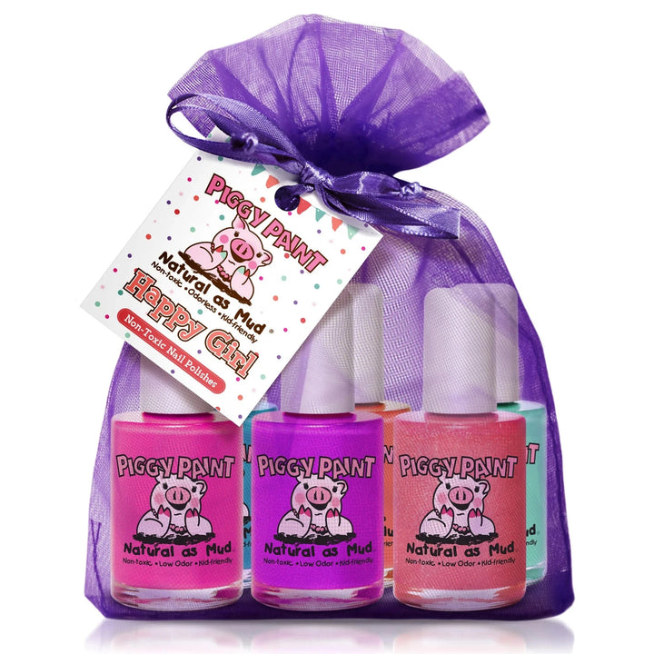 6 Color Gift Set - Happy Girl Nail Polish Piggy Paint 