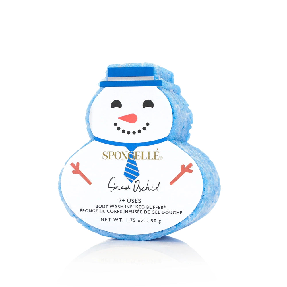Snowman Holiday Body Buffer - Snow Orchid