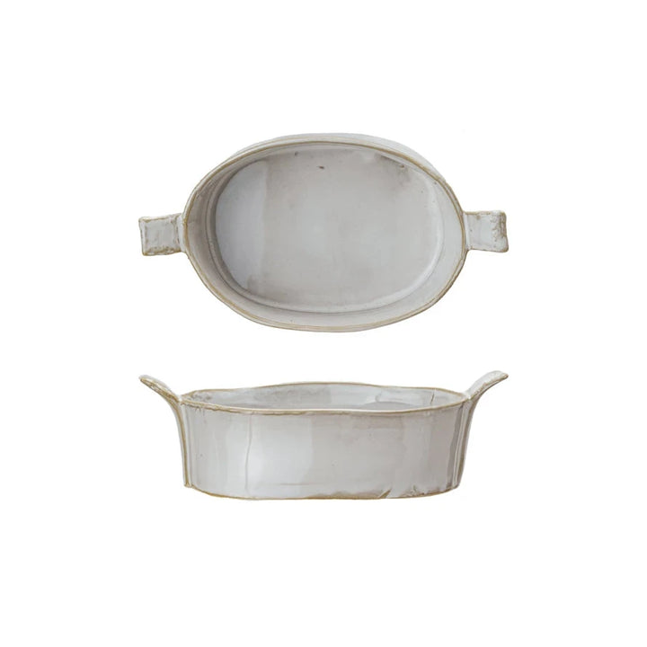 7 oz. Stoneware Mini Baker w/ Handles Bakeware Creative Co-Op 