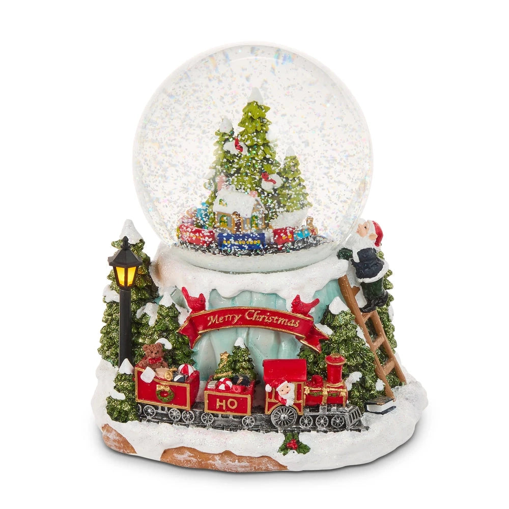 7.75" Musical Lighted Water Globe Christmas Decor RAZ 