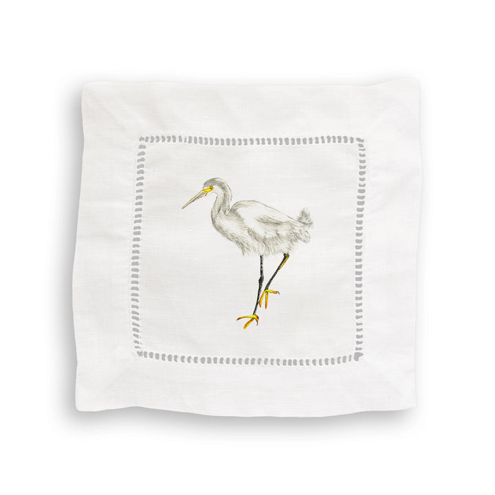 Sea Birds Mixed Linen Cocktail Napkin Set