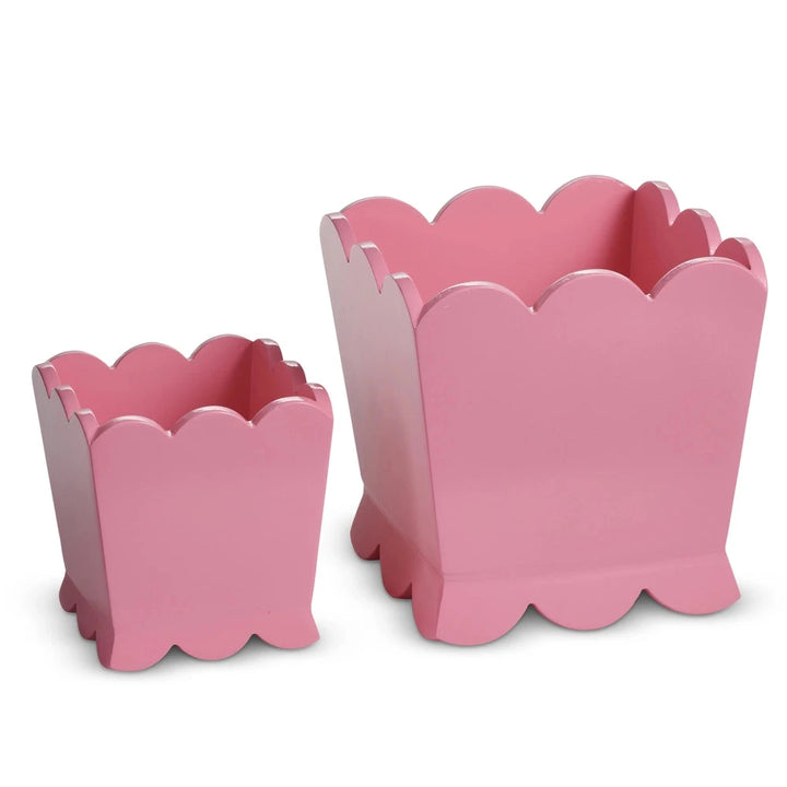 8.5" Pink Scalloped Planter Planter RAZ 