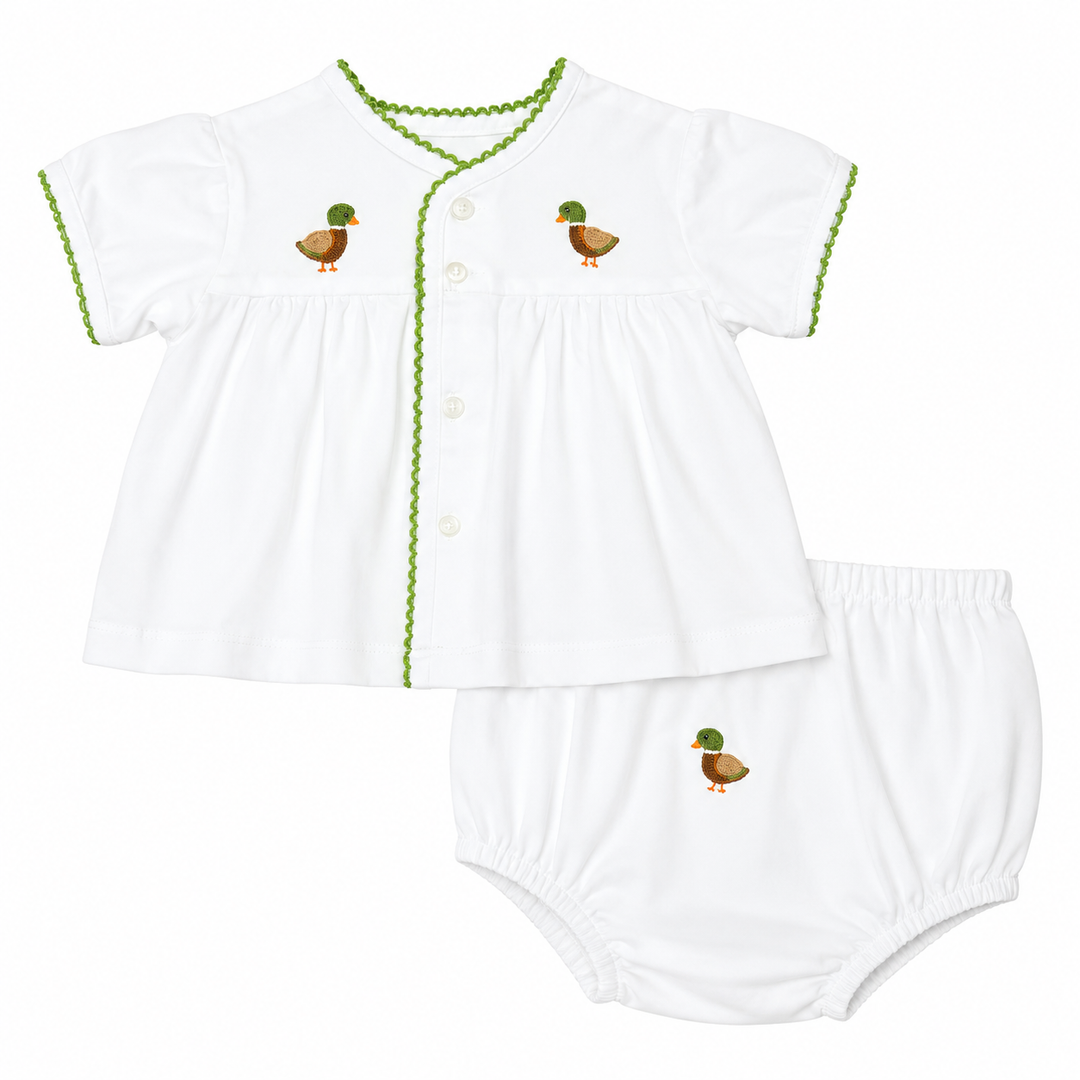 Brennen Knit Diaper Set - Ducks