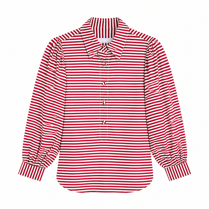 The Maye Blouse - Red Stripe