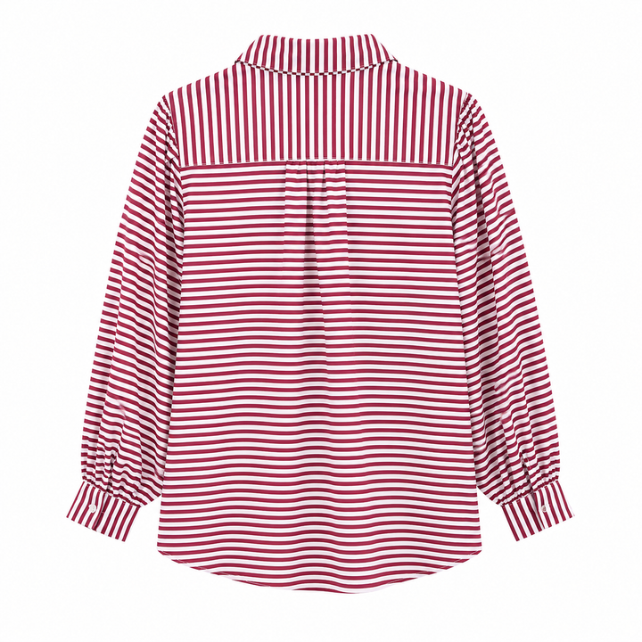 The Maye Blouse - Red Stripe
