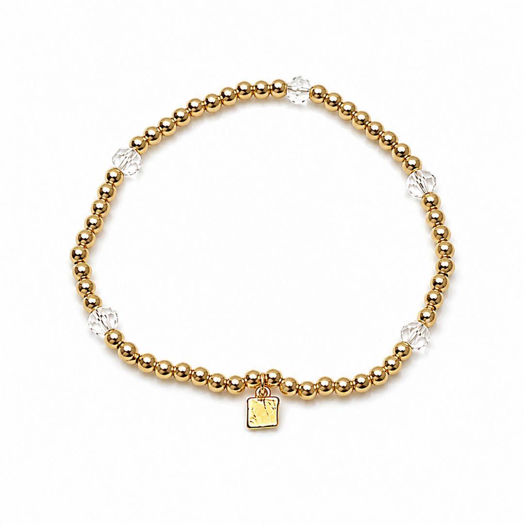 Kids 18K Gold Plated Gold Beaded Bracelet