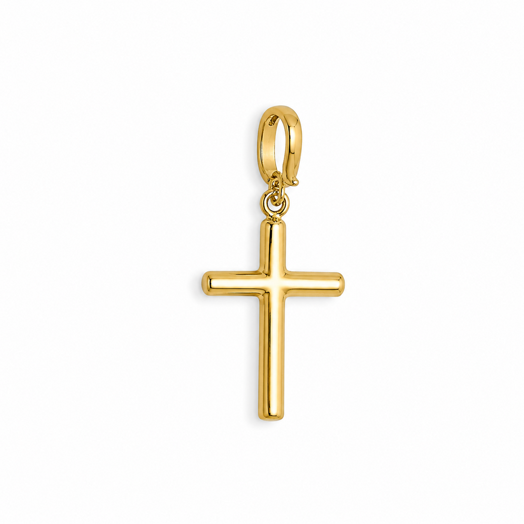 Gold Cross Clip On Charm