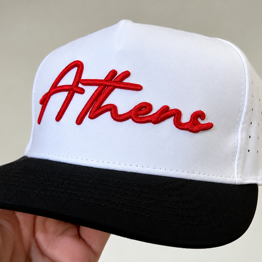 Cursive Embroidery Hat - Athens