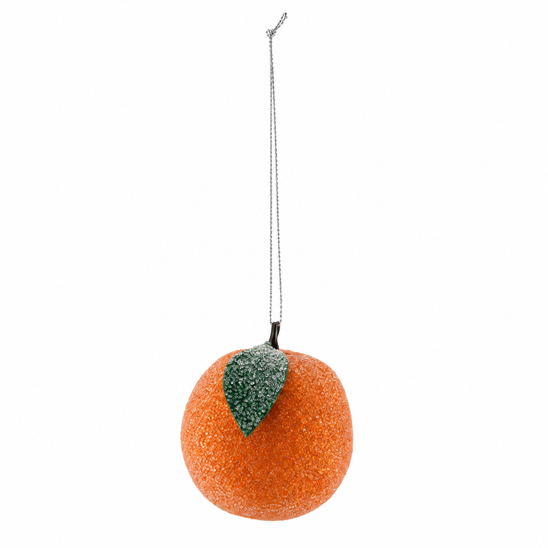 Orange Ornament with Glitter & Sugar