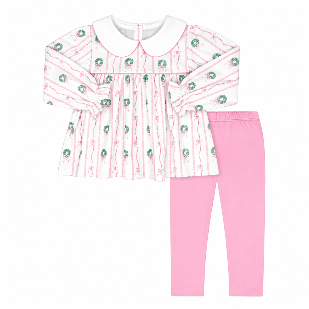 Layla Legging Set - Boxwood & Bows
