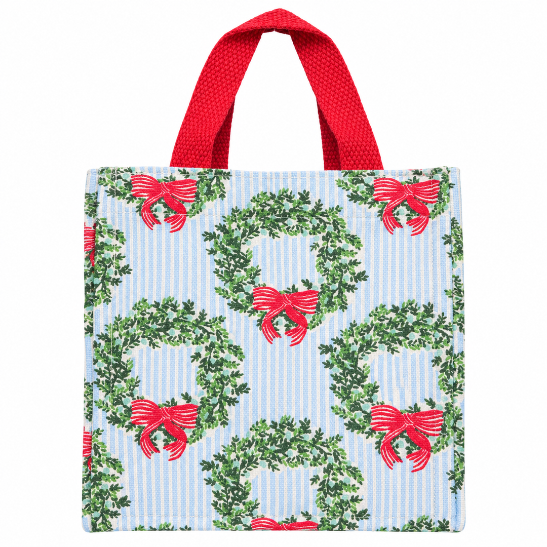 Wreath & Ribbon Petite Carry Tote