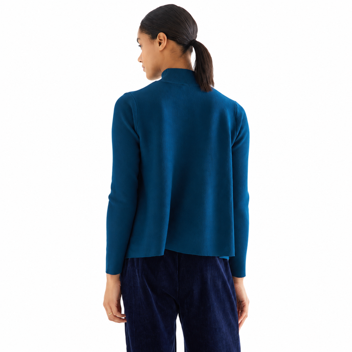 Sutton Mock Neck Sweater - Blue