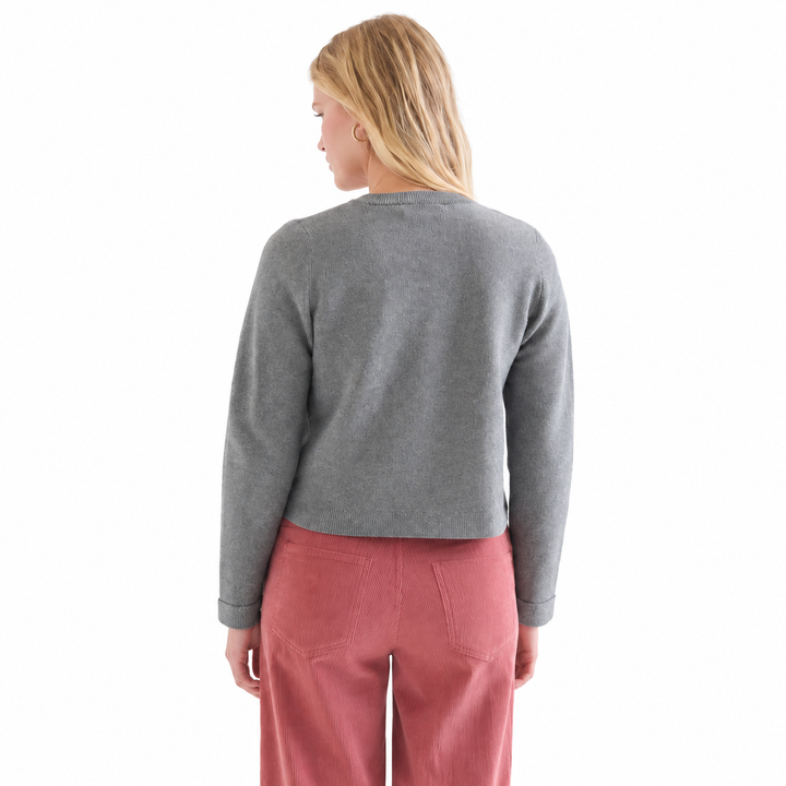Classic Grey Button Cardigan