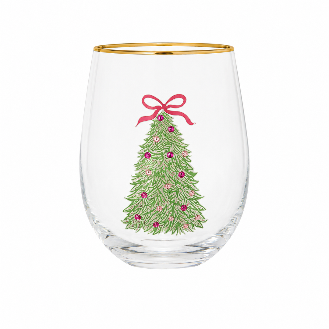 Stemless Wine Glass - Rosy Woodlands