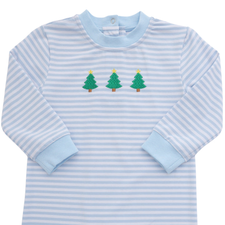 Long Sleeve Romper - Christmas Tree