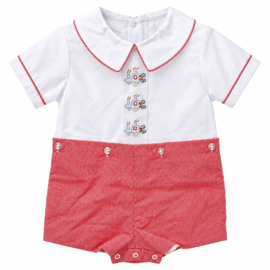 Christmas Train Boy Short Set