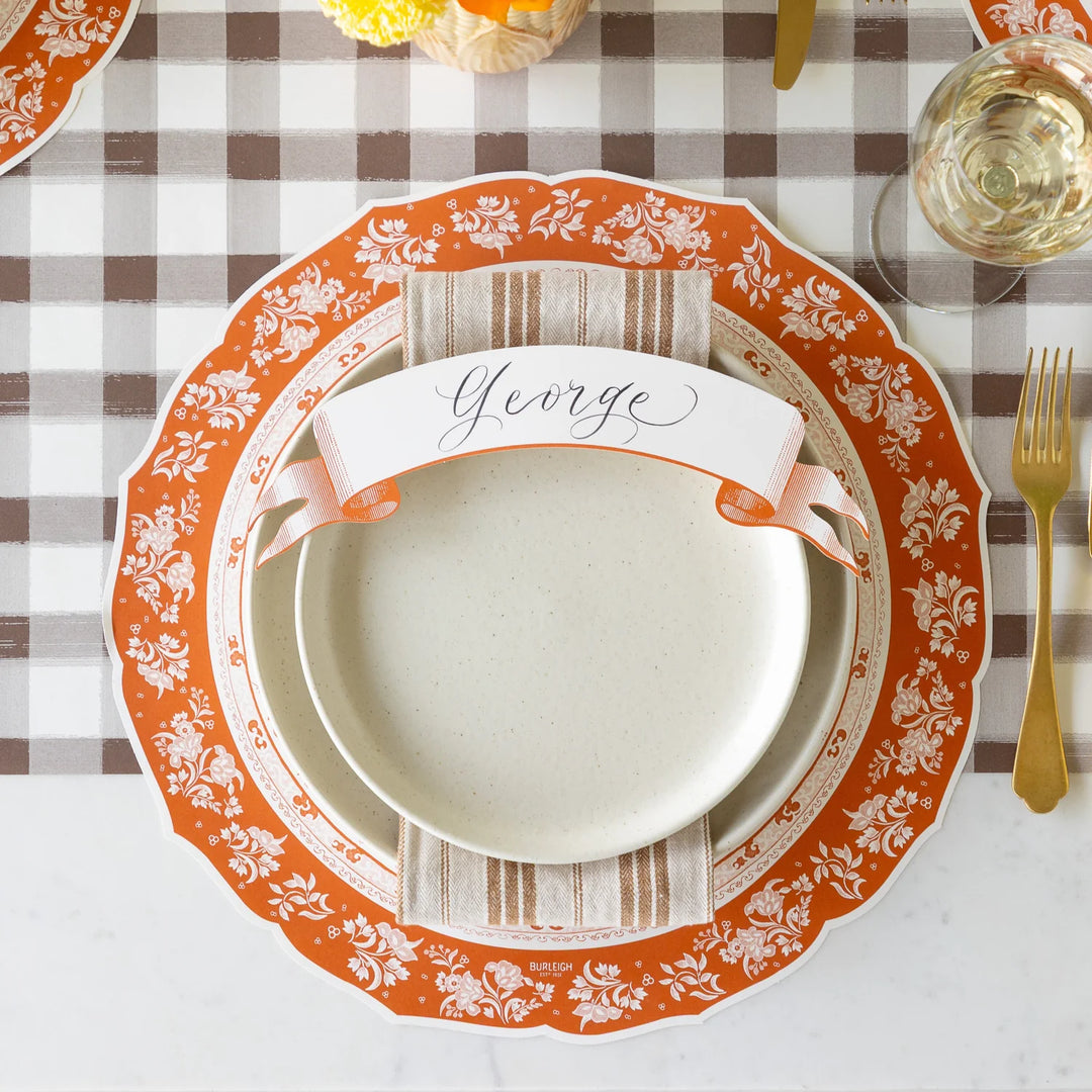 Die-cut Burleigh Pumpkin Regal Placemat