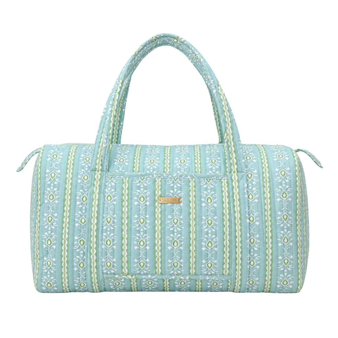 Weekender Duffle Bag - Rosemary Stripe Blue
