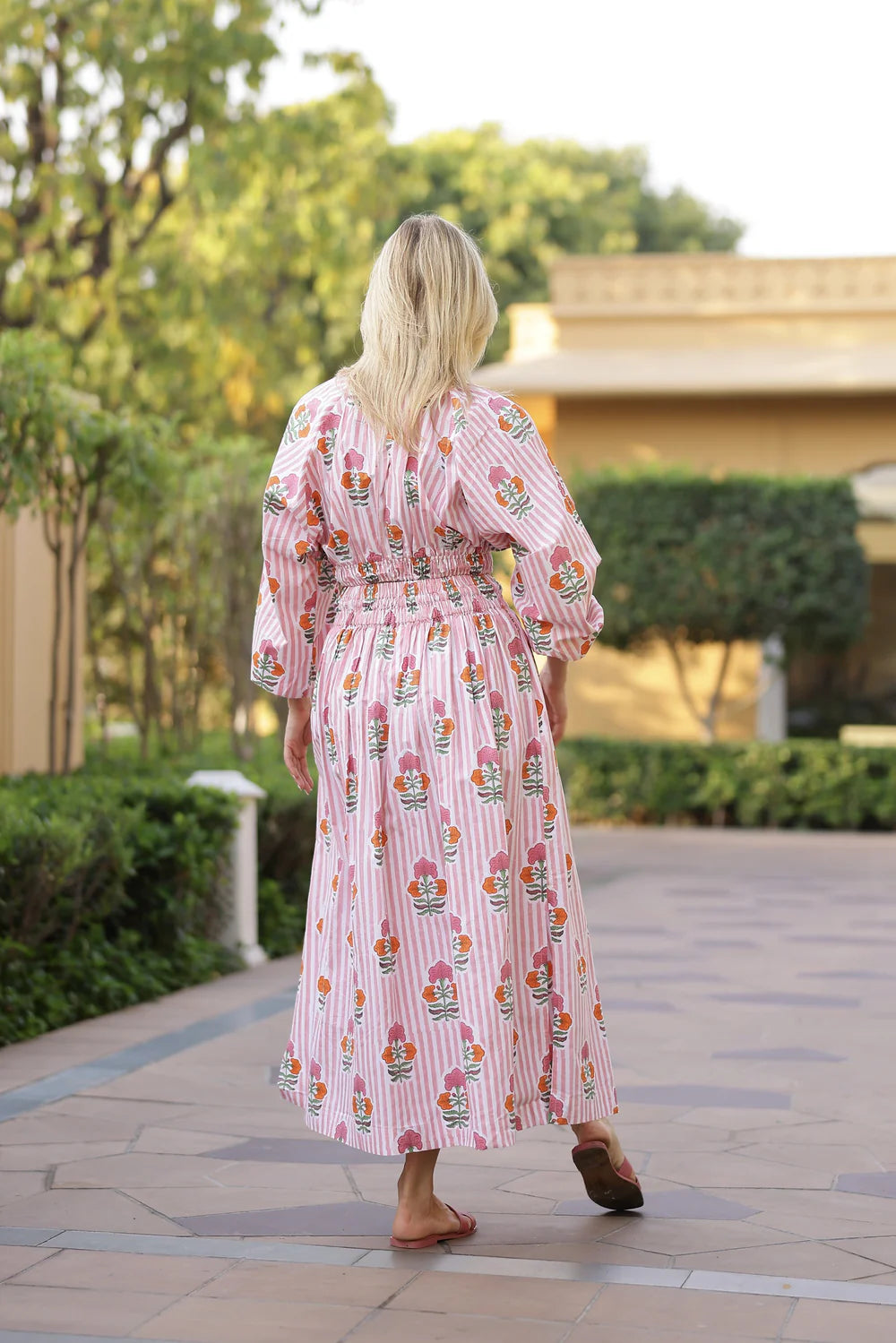 Newport Skirt - Pink Orange Flower