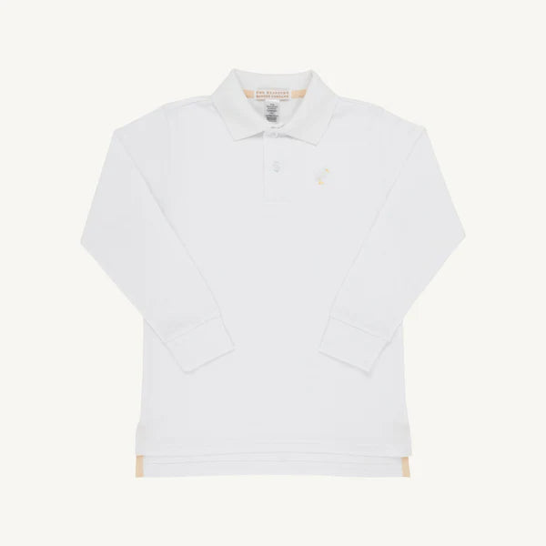 Prim and Proper Polo LS - Worth Ave White