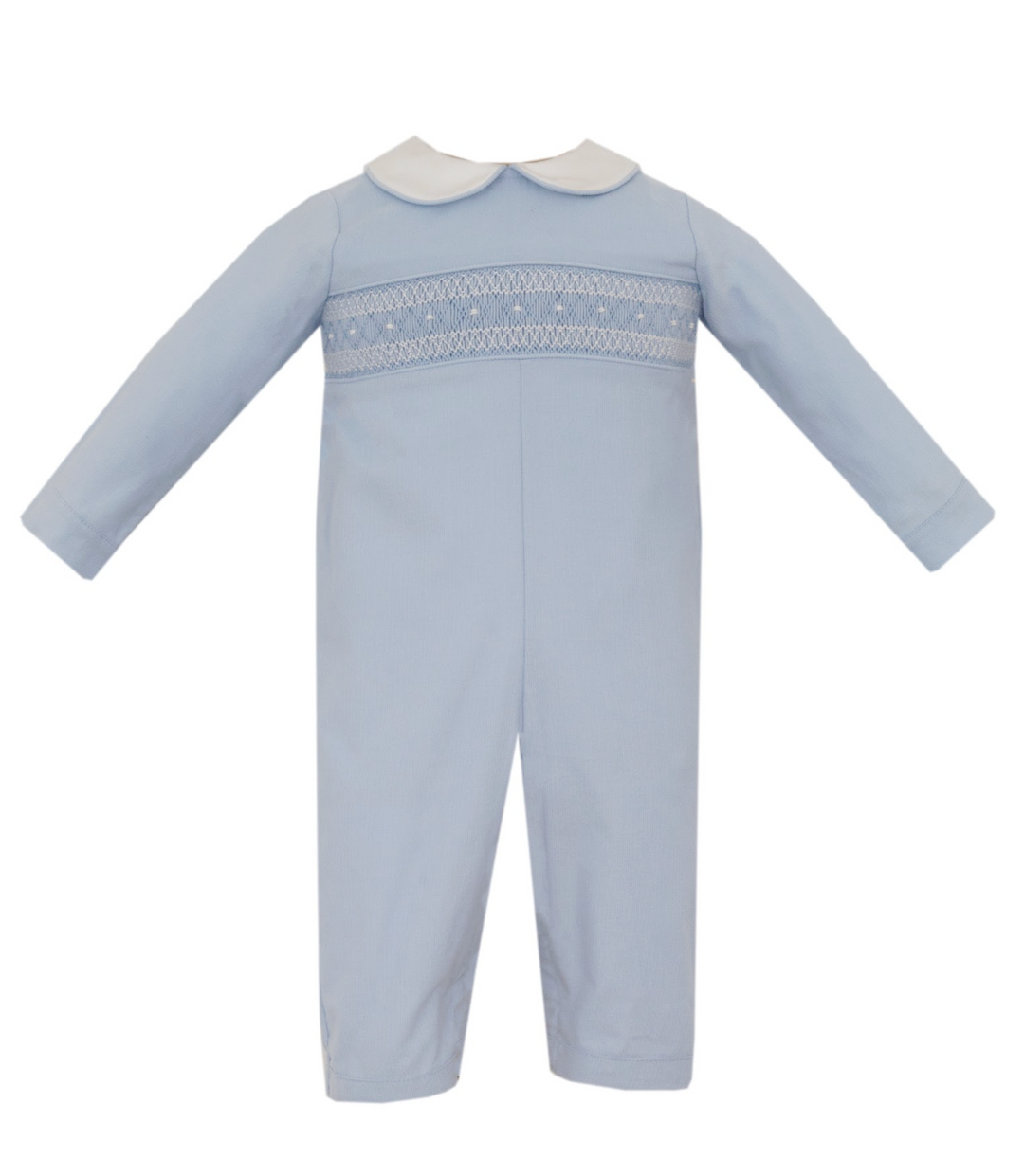 Ethan Long Romper - Light Blue Corduroy