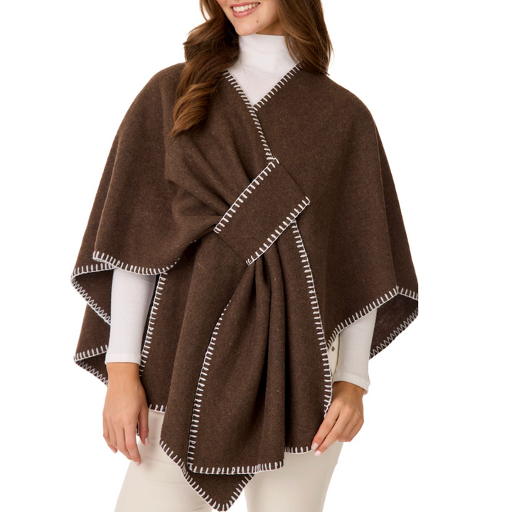 Hayword Blanket Stitch Poncho