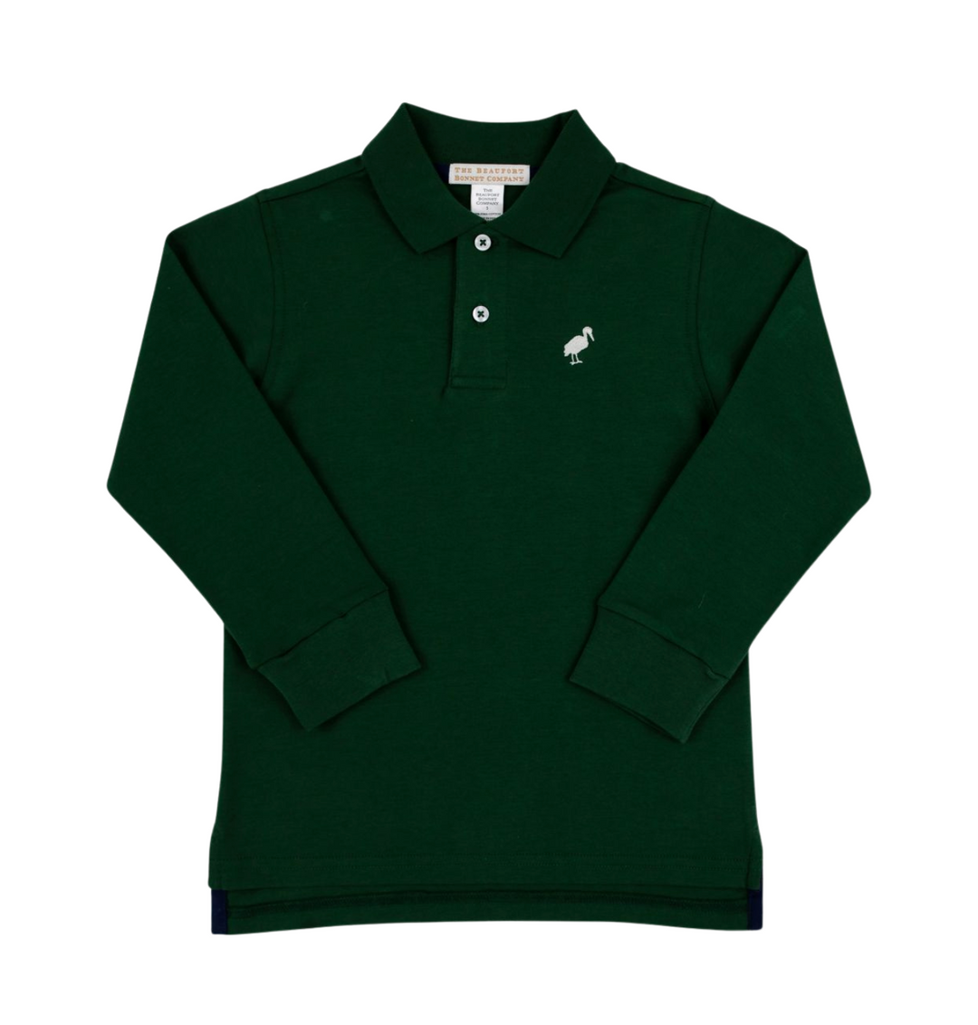 Prim and Proper Polo LS - Grier Green and Palmetto Pearl