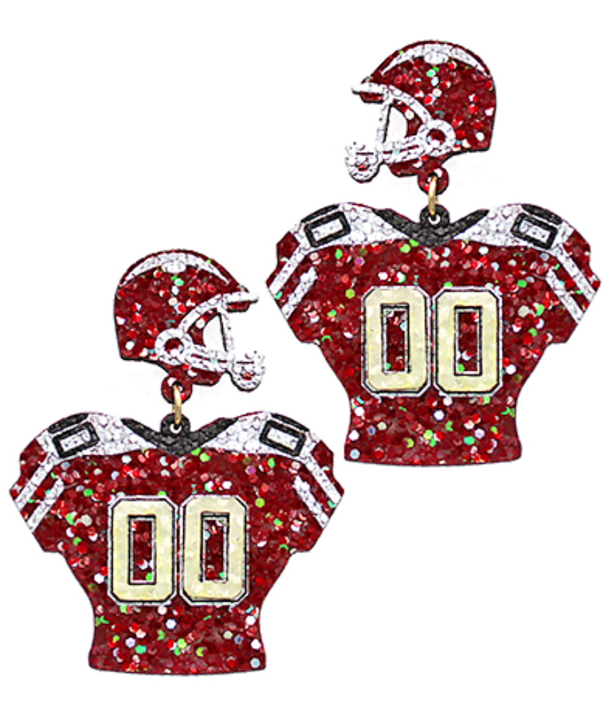 BC Football Hemet & Uniform Earrings