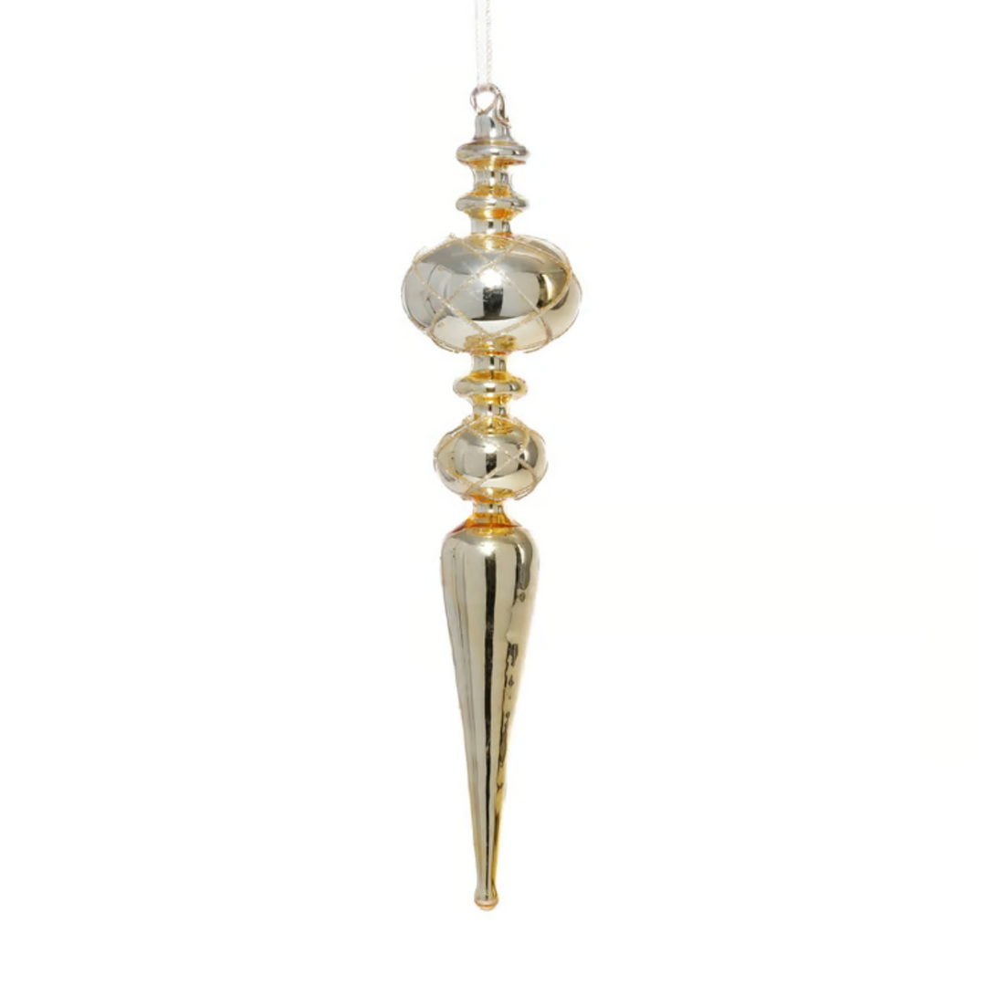 Metallic Gold Finial Ornament