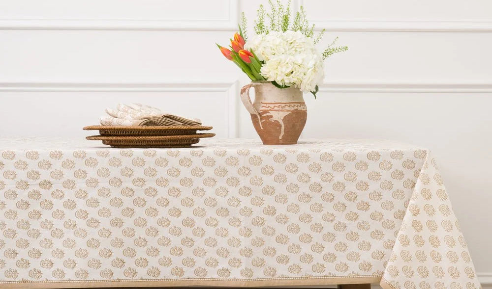 Anika Beige Tablecloth