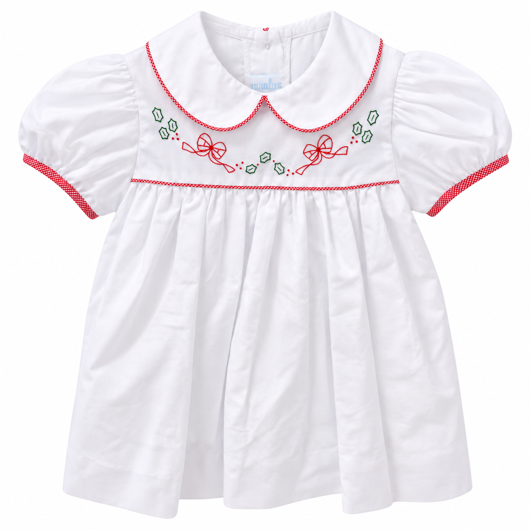 Baby Dress With Christmas Bows