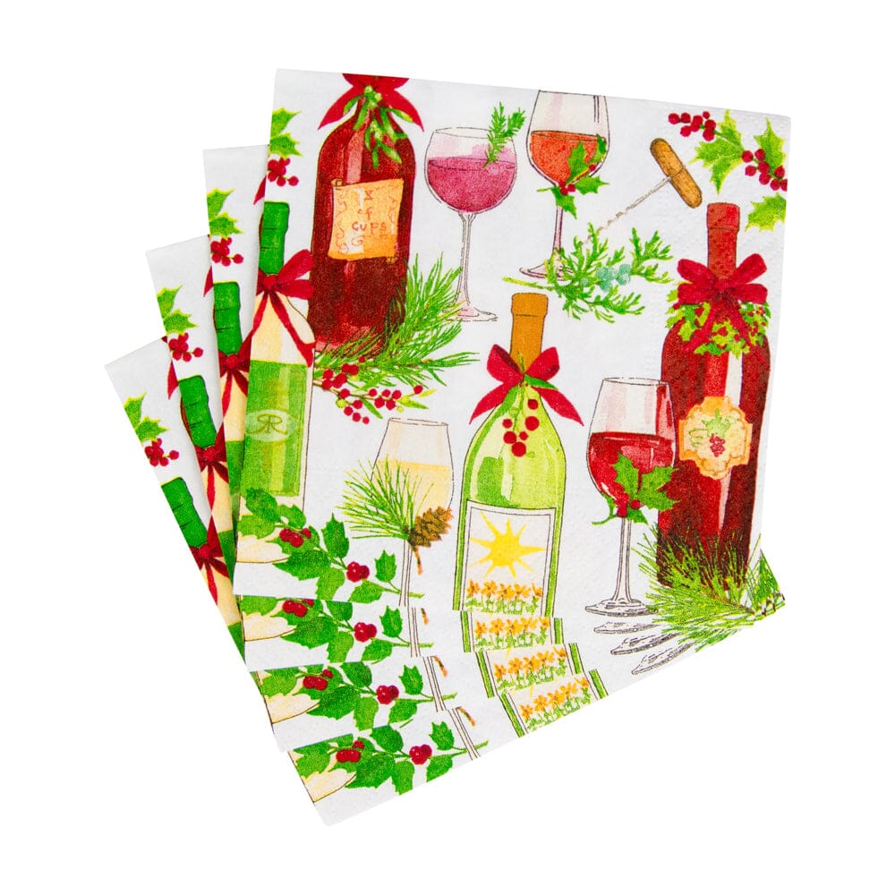 A Christmas Toast Cocktail Napkins Cocktail Napkins Caspari 