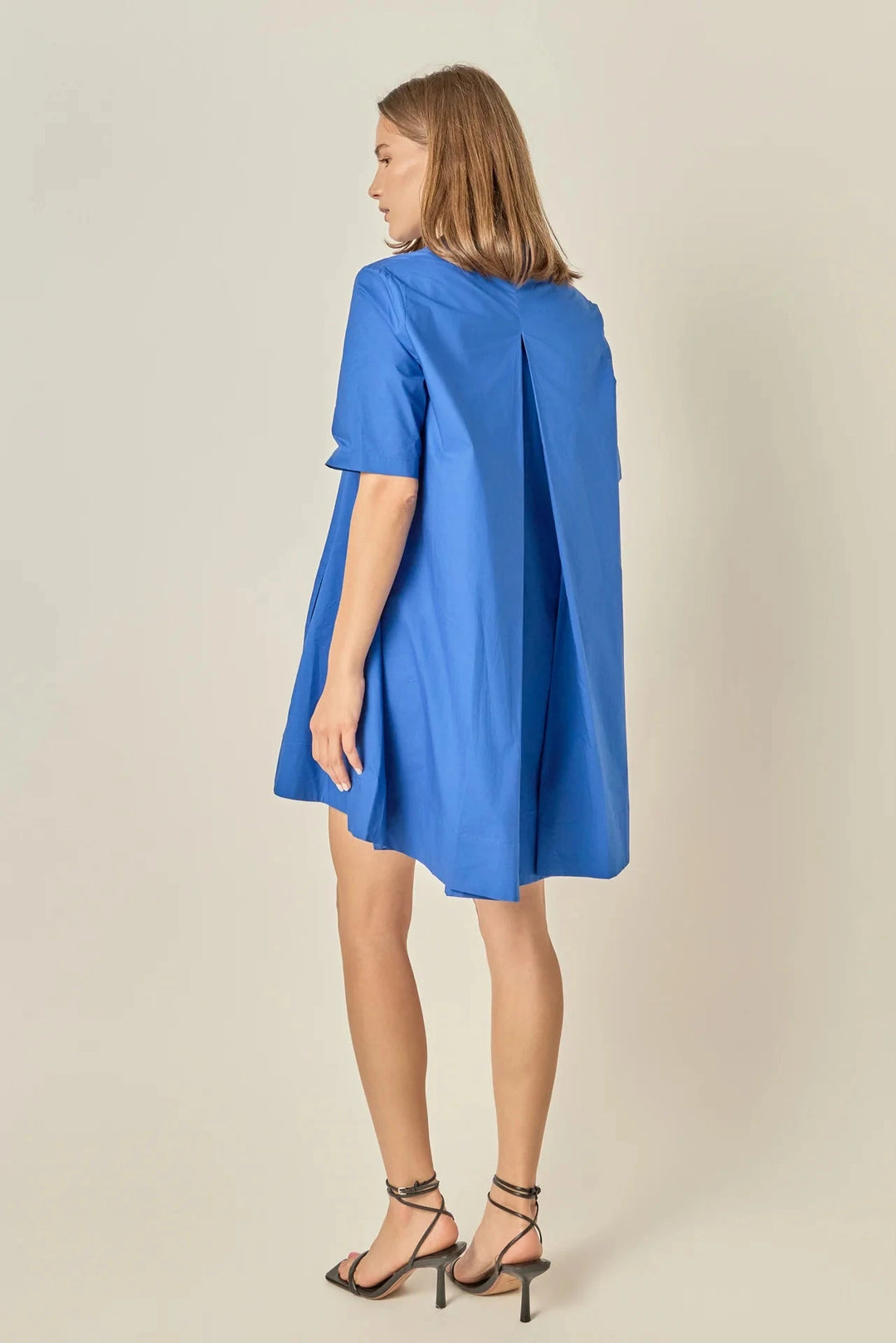 A-Line Short Sleeve Shirt Dress Womens Dress English Factory 