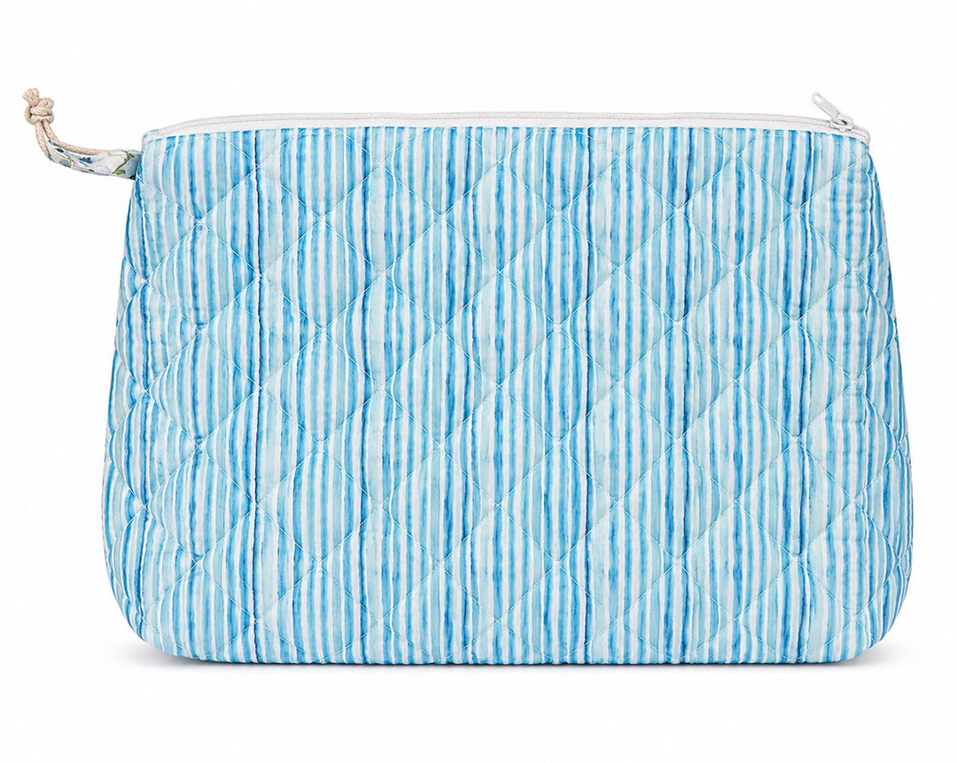 Abide Stripe Cosmetic Bag- Large Tote Anne Neilson 