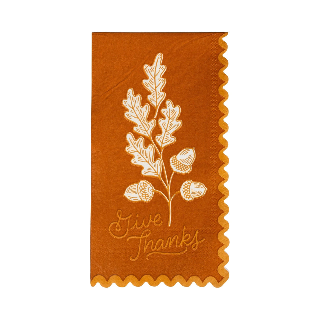 Acorns Give Thanks Dinner Napkins Guest Towels My Mind's Eye 