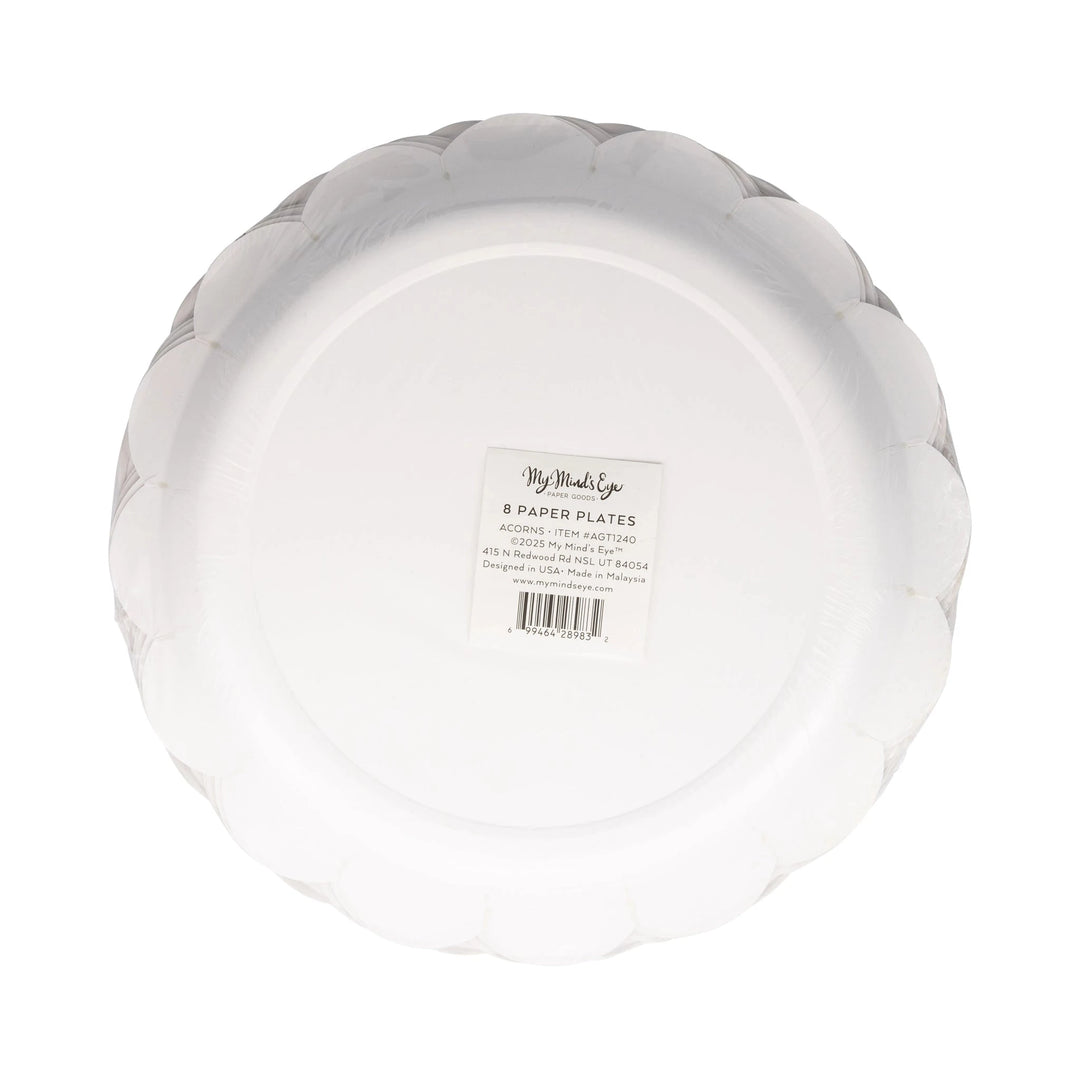 Acorns Scalloped Circle Paper Plates Paper Plates My Mind's Eye 