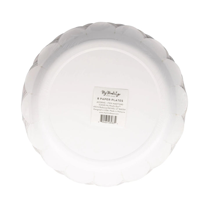 Acorns Scalloped Circle Paper Plates Paper Plates My Mind's Eye 