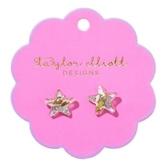 Acrylic Stars - Gold + Silver Confetti Stud Earrings Girl Earrings Taylor Elliott Designs 