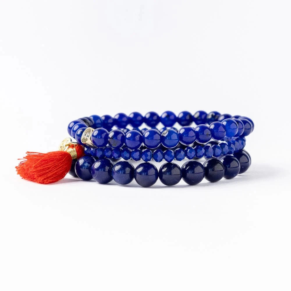 Addison Stretch Bracelets Set of 3 - Lapis Womens Bracelet Ink and Alloy 