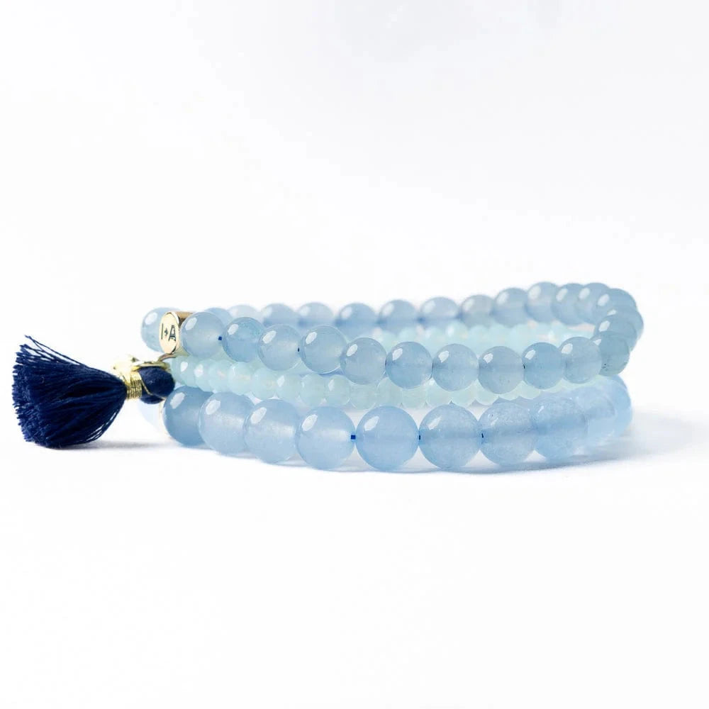 Addison Stretch Bracelets Set of 3 - Sky Blue Womens Bracelet Ink and Alloy 