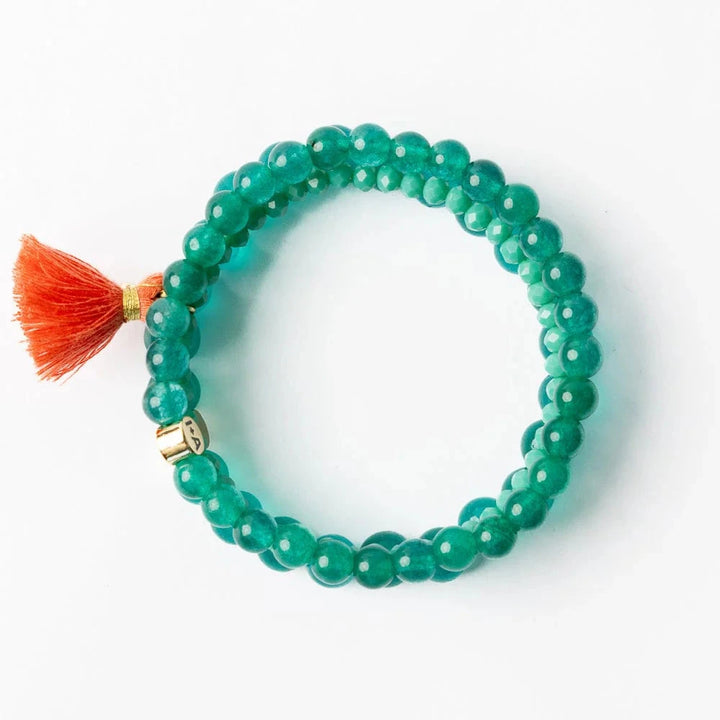 Addison Stretch Bracelets Set of 3 - Teal Green Womens Bracelet Ink and Alloy 