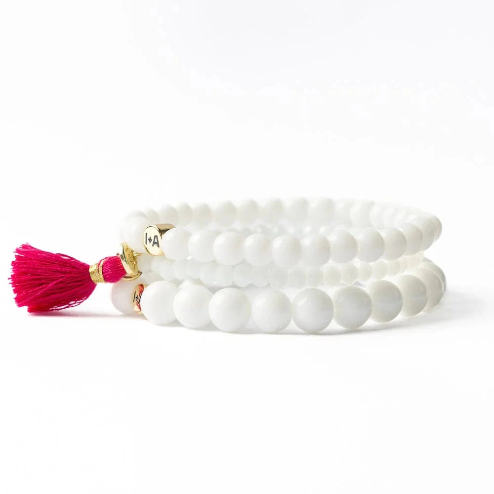Addison Stretch Bracelets Set of 3 - White Womens Bracelet Ink and Alloy 