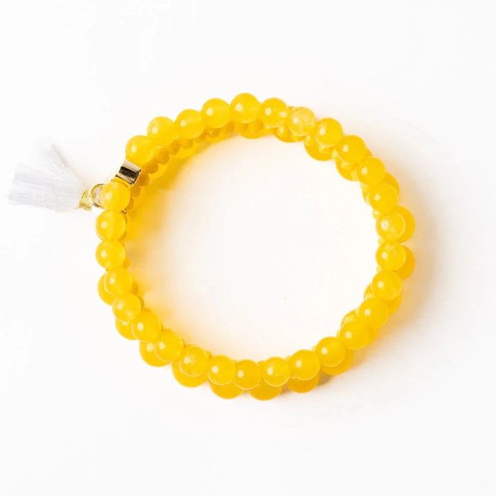 Addison Stretch Bracelets Set of 3 - Yellow Womens Bracelet Ink and Alloy 