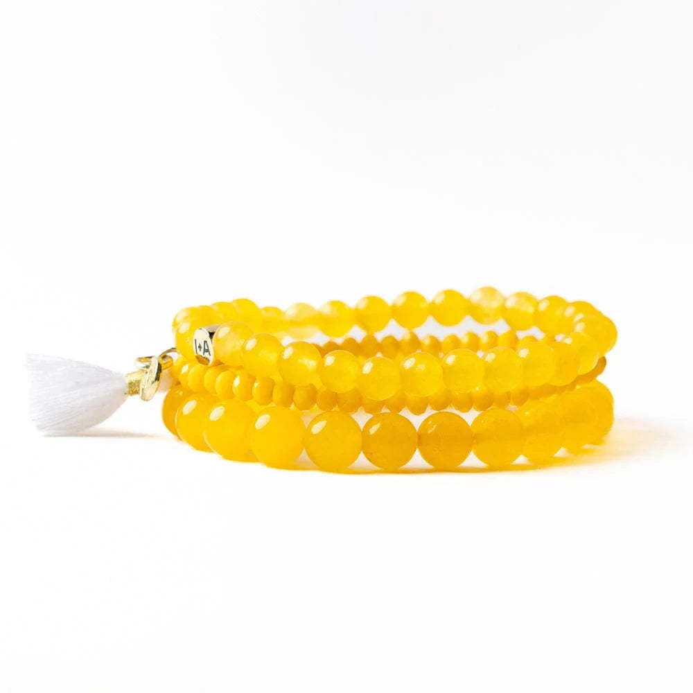 Addison Stretch Bracelets Set of 3 - Yellow Womens Bracelet Ink and Alloy 
